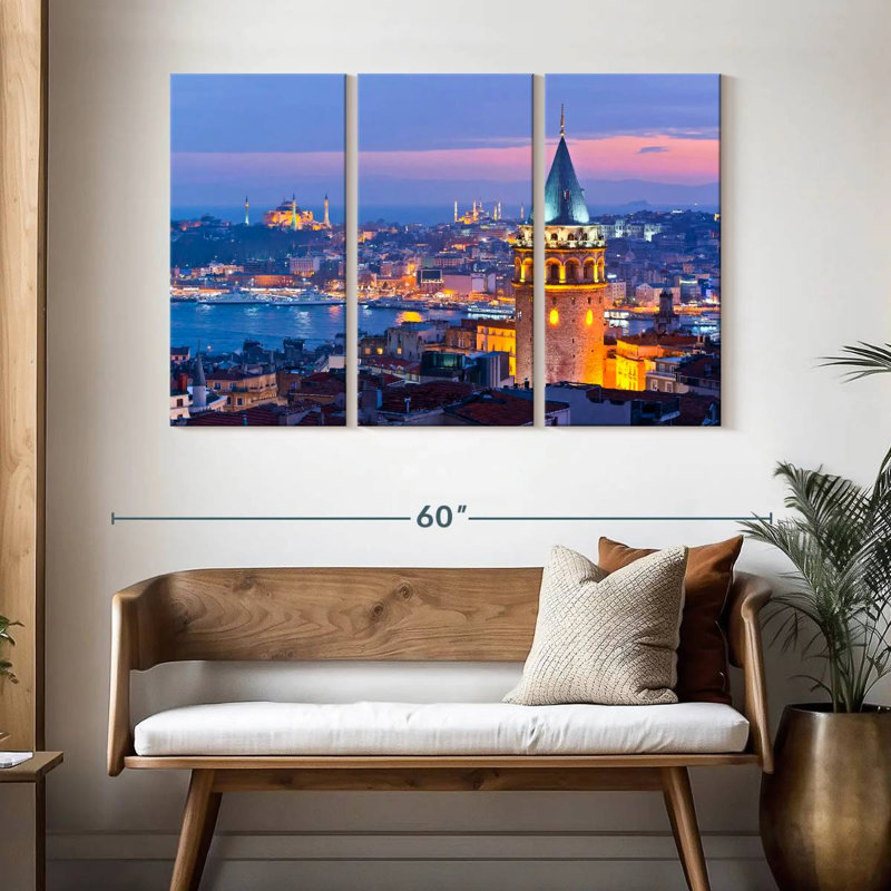 Crépuscule Tergel Istanbul, H 32 po x l 50 po
