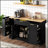 Multi-Functional Storage Sideboard With Extendable Dining Table, Adjustable Shelves, And 3-Tier Pull-Out Rack For Versatile Kitchen And Dining Room Use-643794353
