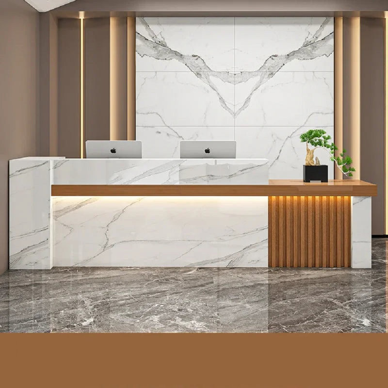 Chrislaine Executive Desk, Left, Brown