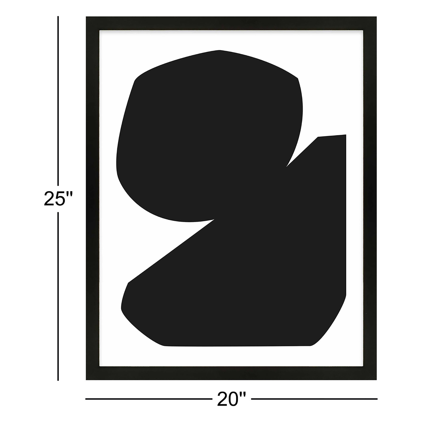 Rayden "Study in Black" 2-Piece Print Set, Black Framed, 20" W x 25" H
