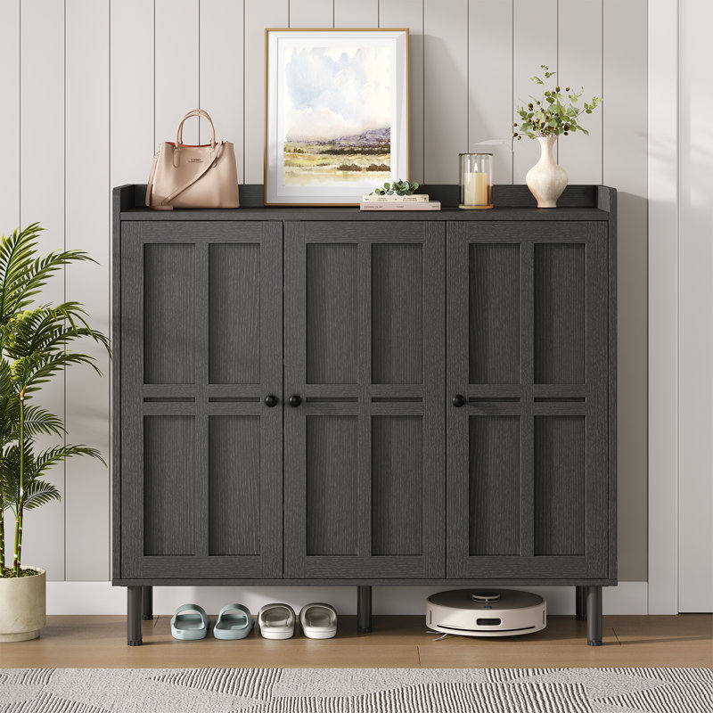 30-Pair Shoe Cabinet, Black
