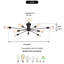 Lustre sphérique spoutnik 10 lumières Lorise-414750742
