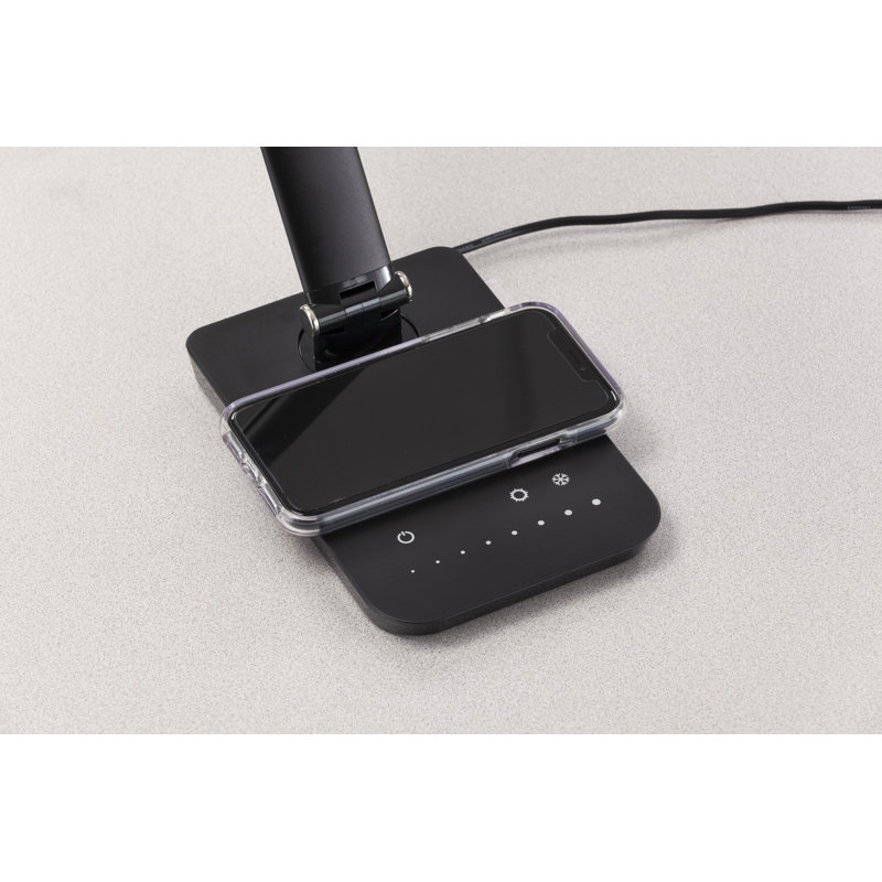 Lampe de bureau 16,75 po avec USB, Noir