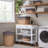 38.4'' Wide Acacia Kitchen Rolling Island Cart