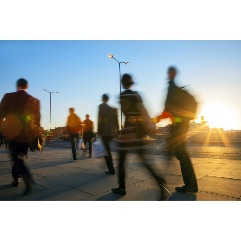 Blurred Business Commuters by Bim, 32" H x 48" W