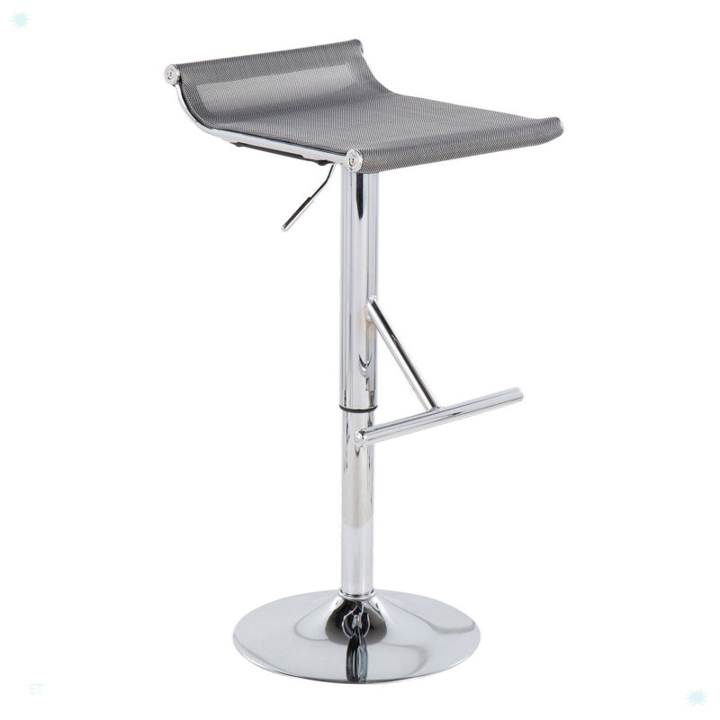 Tabouret de bar contemporain réglable, Argent
