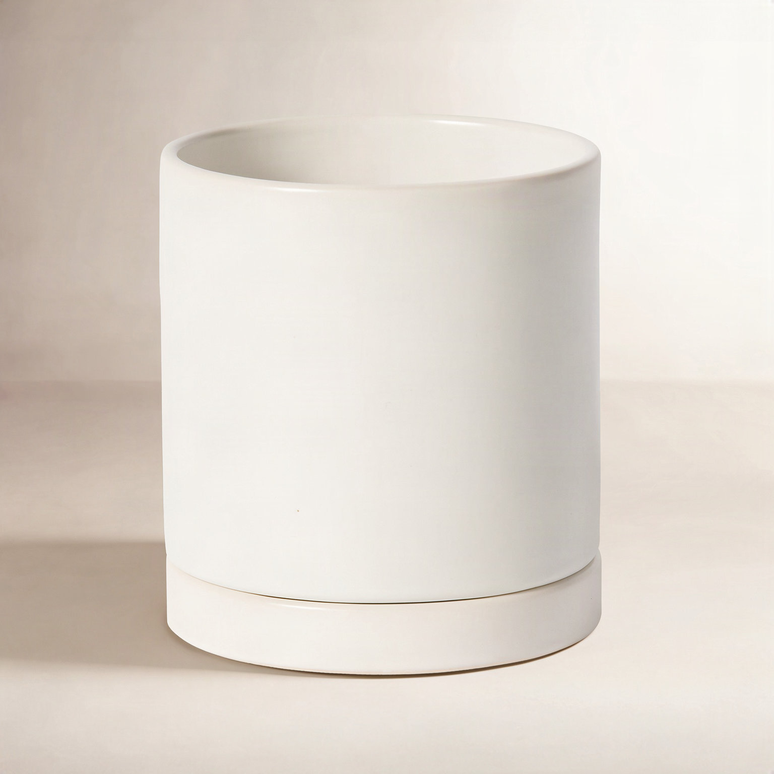 Carlotta Ceramic Pot Planter, 4.75" H x 4.25" W x 4.25" D, White