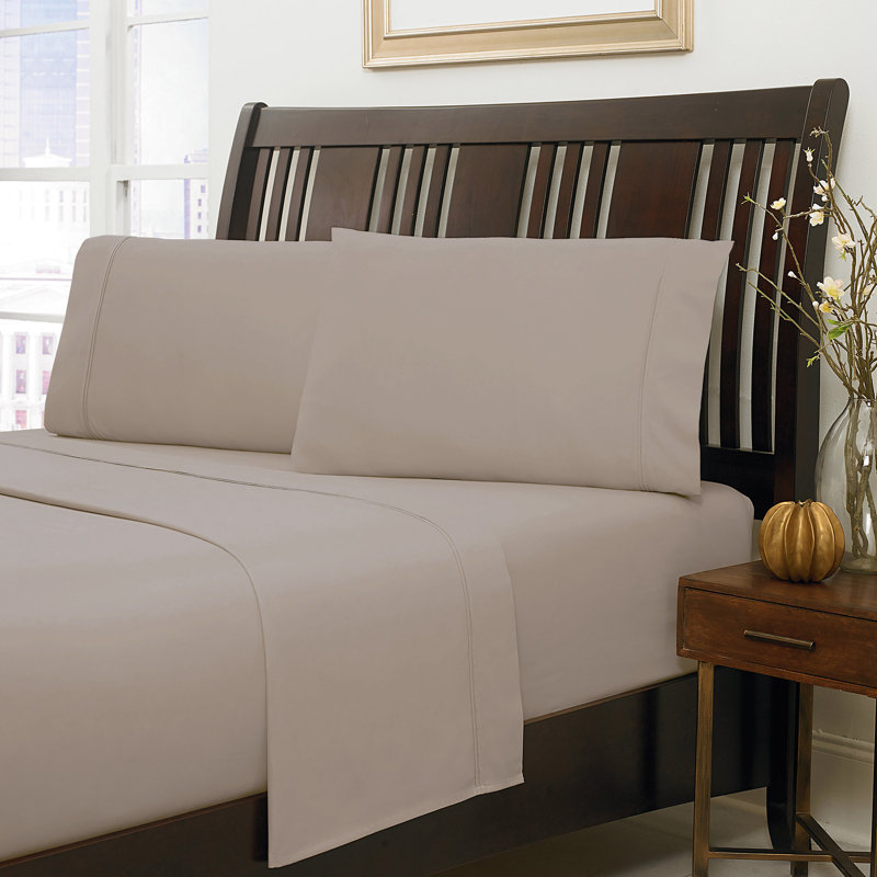 Ensemble de draps 100% coton luxueux 1000 fils Luxury - literie ultra-douce, respirante et durable, Double, Ivoire
