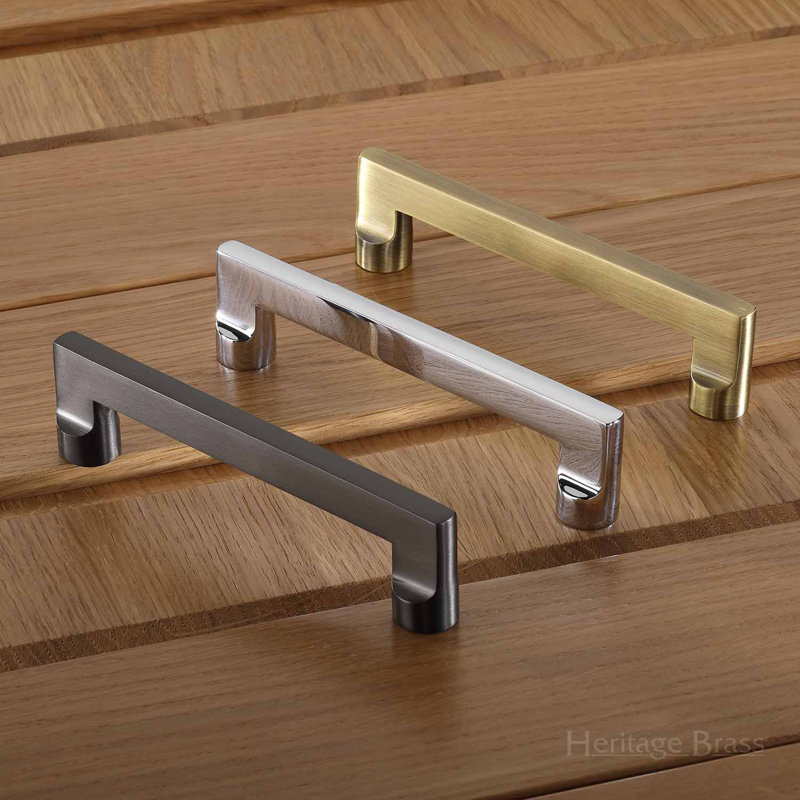 Heritage Brass Heritage Cabinet Pull Apollo Design, Satin Nickel, 25.6cm H x 0.9cm W x 3.5cm D