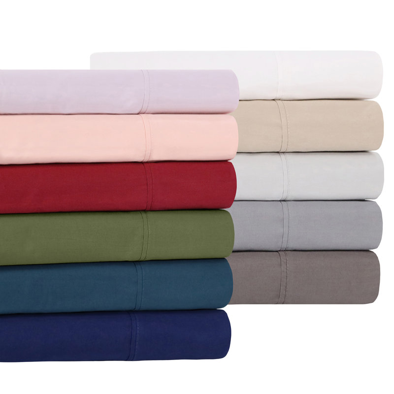 Ensemble de taies d'oreiller 100% coton à densité de tissage 300 fils, Très grand, Blanc