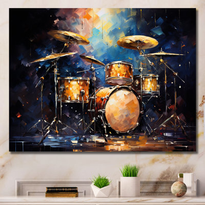 Timpani Twilight Starry Slate - Music Canvas Wall Art