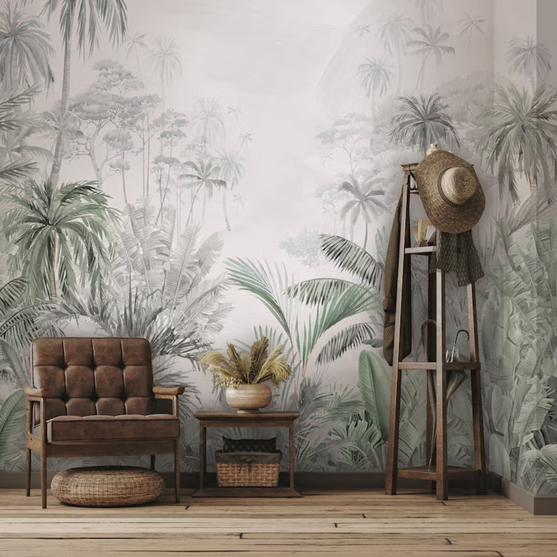 Tropical Misty Jungle, 108" L x 96" W