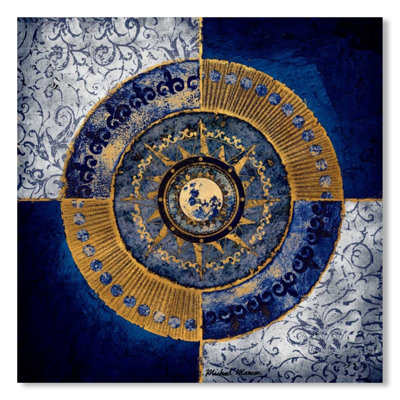 Or et cadran de lune Shapphire II, reproduction d'art sur toile tendue