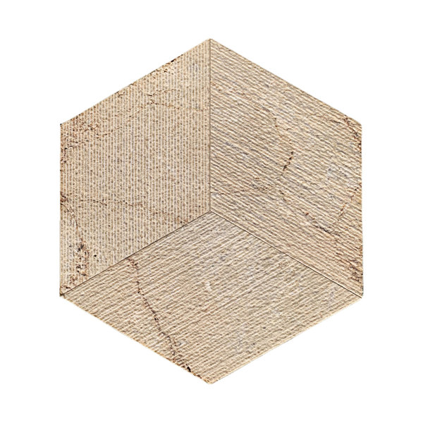 Hexagon 3D Fluted Marble Tile,1 box 12 pcs