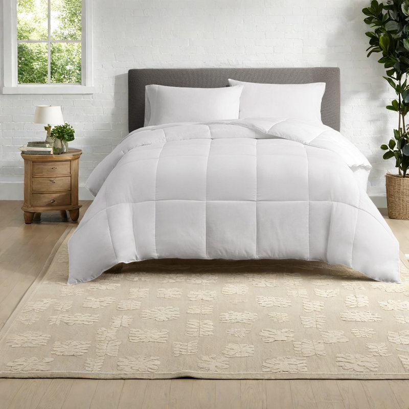 Featherless Bedding Set, 100% Cotton Comforter, Modern All-season Design