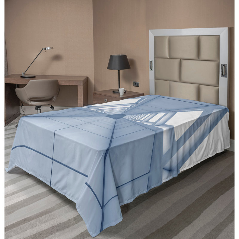 Drap-housse moderne Ambesonne, Drap plat pour lit simple TG