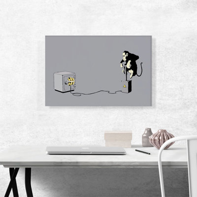 Reproduction d'art sur toile tendue "Monkey" par Banksy