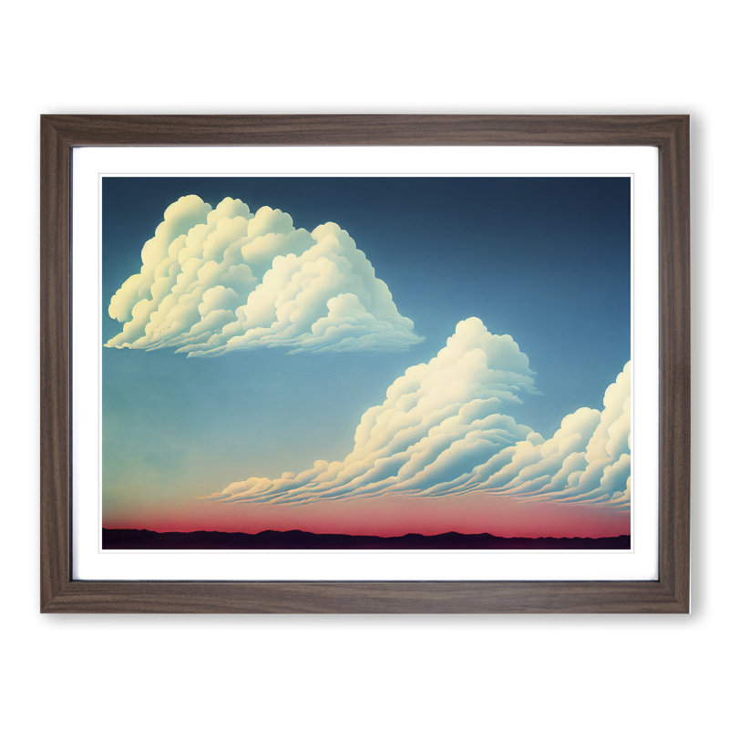 Unbelievable Clouds - Framed Print, 46cm H x 64cm W x 2cm D, Walnut