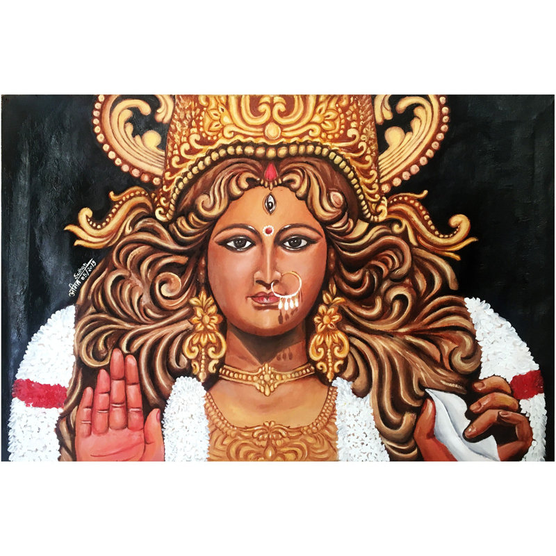 Durga Mata | Peinture acrylique sur toile | Par Amit Suthar