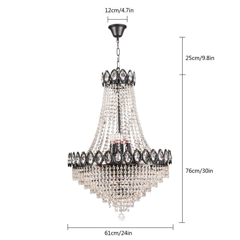 Luminaire suspendu en cristal 9 lumières