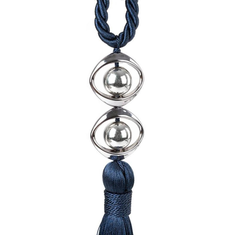 Zionsville Fabric 32cm Curtain Tieback, Blue