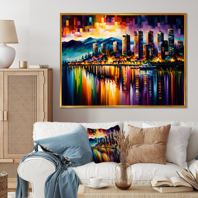 «Colorful City in Vancouver III», reproduction sur toile