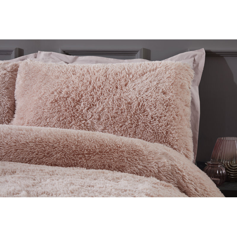 Kratika Microfibre 68 TC Duvet Cover Set, Blush, Super King - 2 Standard Pillowcases