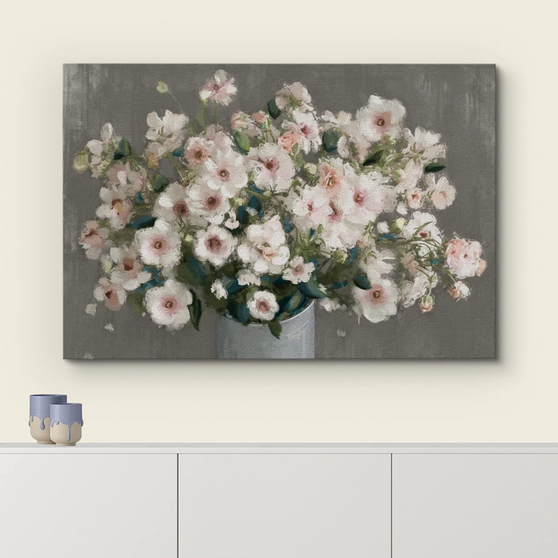 Fleur, aquarelle, pastel, marguerite, fleurs, illustrations, décor floral rustique, botanique, Toile tendue