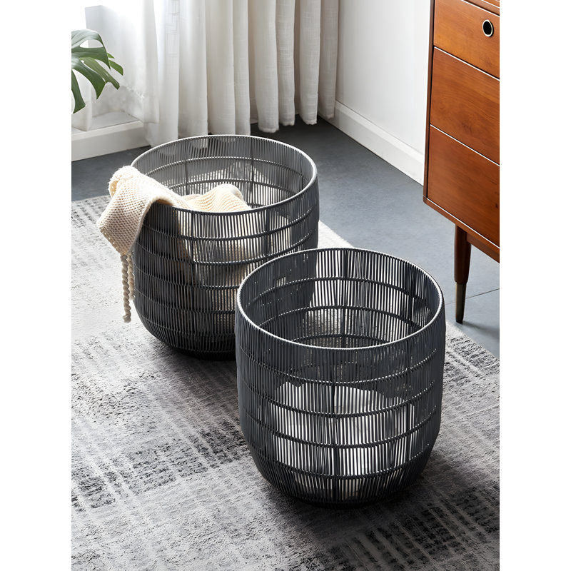 Laundry Hamper For Bedroom, Woven Dirty Clothes Basket With Handles, Storage Organizer For Bathroom, Bath, Home, Durable And Stylish
