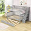 Lit superposé double au-dessus de double avec lit gigogne simple et escalier Lynnbrook-1986364236
