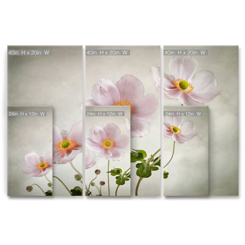 « anemones », impression à multiples images sur toile, H 24 po x l 36 po x P 1,5 po