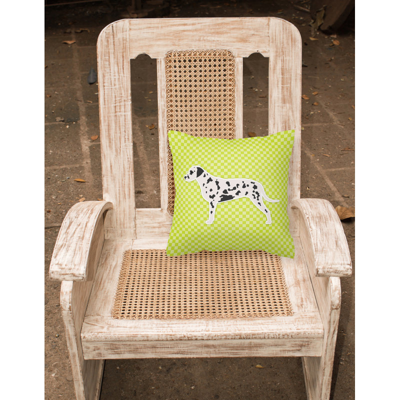 Coussin décoratif intérieur/extérieur dalmatien, Vert, H 18 po x l 18 po x P 3 po
