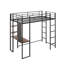 Lit mezzanine simple pour enfants Emberlynn-2007357400