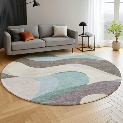 Premium Machine Washable Mayfield AMF2186 swirls Rug