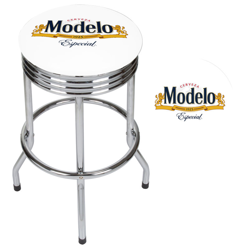 Tabouret de bar pivotant 28,5 po Modelo, Chrome