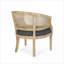 Fauteuil d'appoint en bois d'hévéa massif, siège simple confortable pour adultes, pour la chambre à coucher du salon