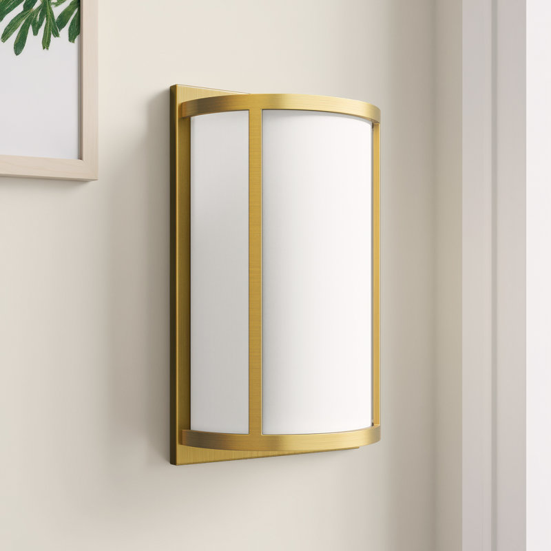 Karina Asuna Steel Flush Mounted Sconce, Brushed Bronze