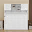 Lit escamotable avec grand espace de rangement et rayures