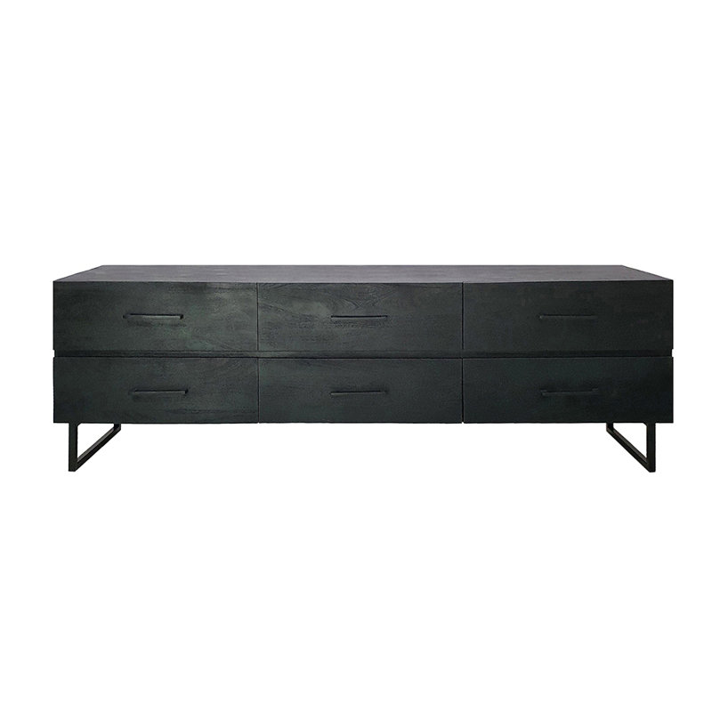 Commode d'appoint en bois d'acacia avec 2 tiroirs Gudella
