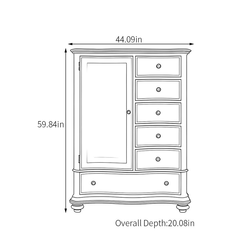 Commode décorative à tiroir rétro