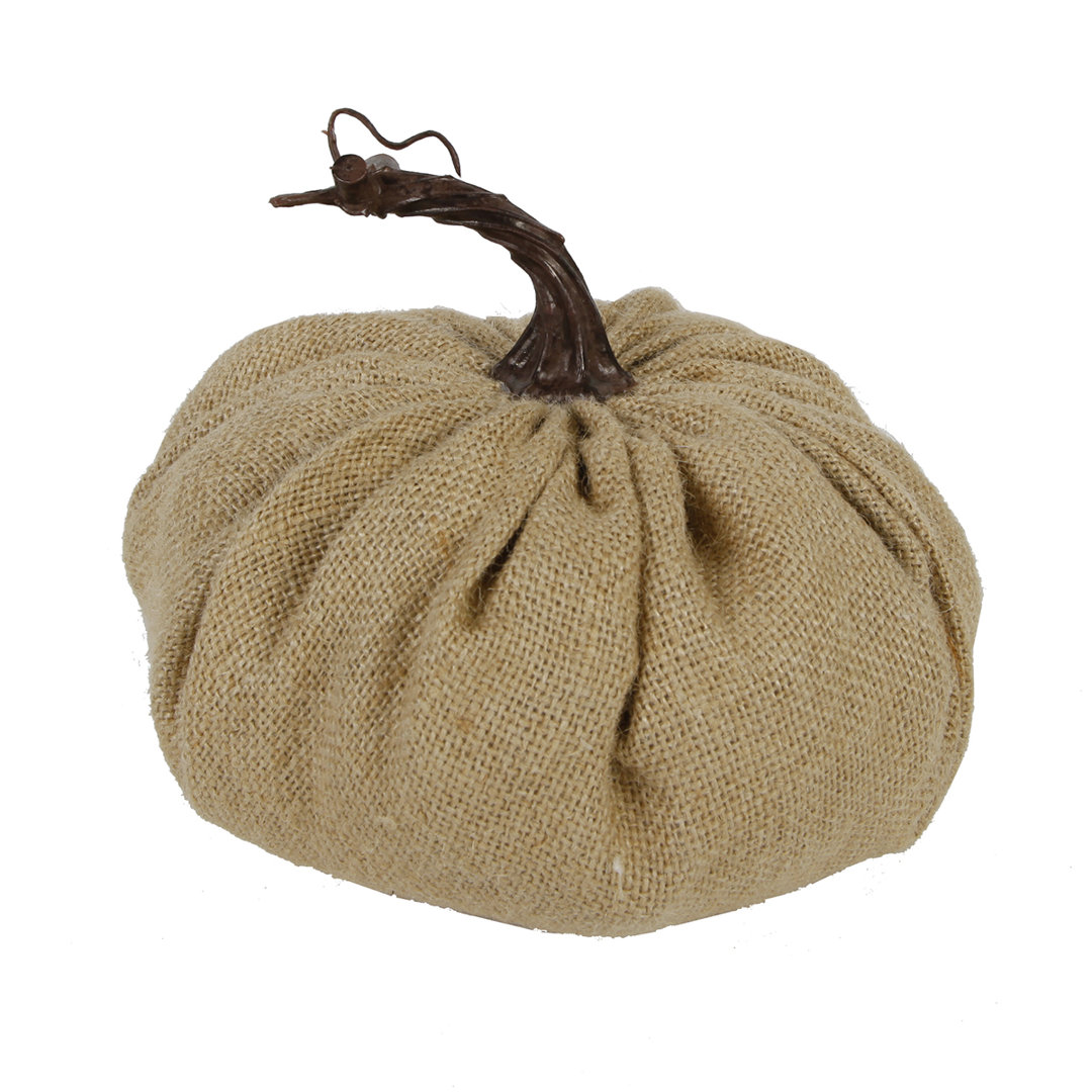 Carey Burlap Pumpkin Decorative Accent The Twillery Co.® 