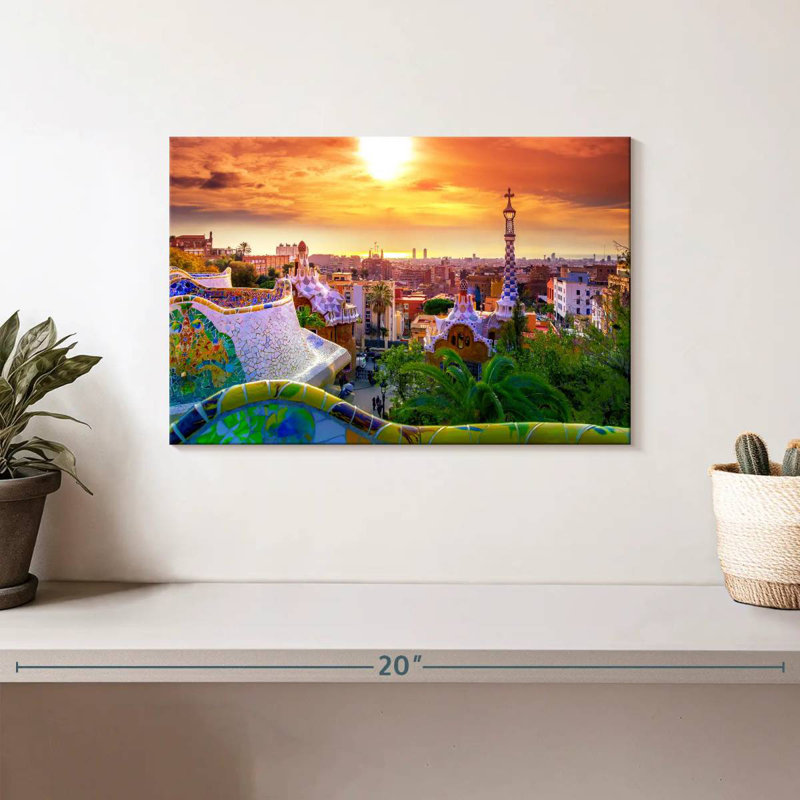 Sireci Barcelona depuis le parc Guell, H 8 po x l 12 po