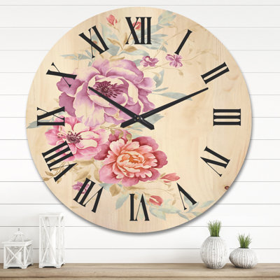 Horloge murale Bouquet de fleurs III