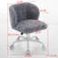 Chaise de bureau A&A Furniture, chaise de bureau à domicile en poils de lapin artificiels avec base en métal, chaise de bureau pivotante réglable, chaise de coiffeuse (rose)-130473490