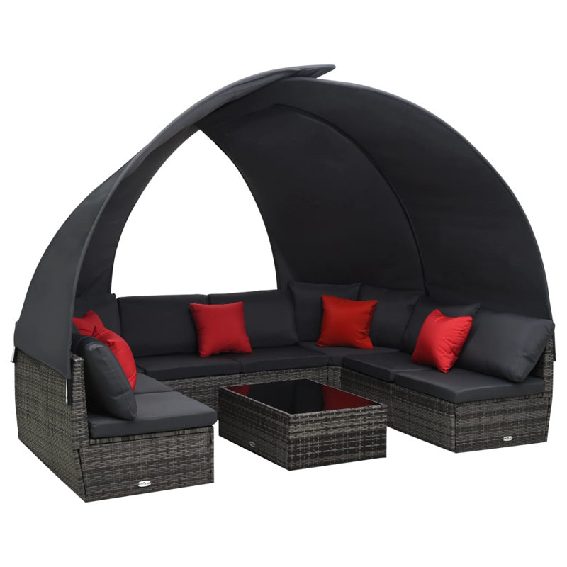 Ensemble de conversation modulaire avec coussins Trowbridge, Anthracite