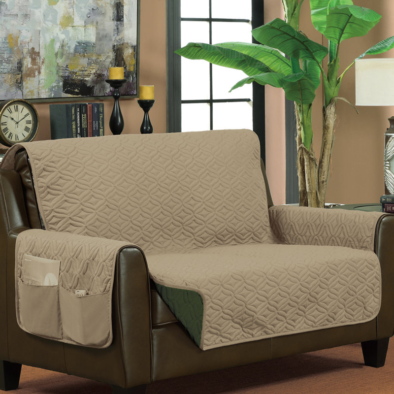Housse pour causeuse à coussins carrés/rectangulaires, Taupe / Chasseur