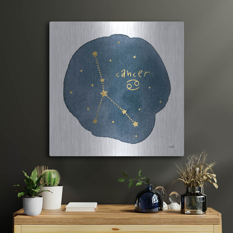 «Horoscope Cancer» par Moira Hershey, art mural en métal, H 24 po x l 24 po