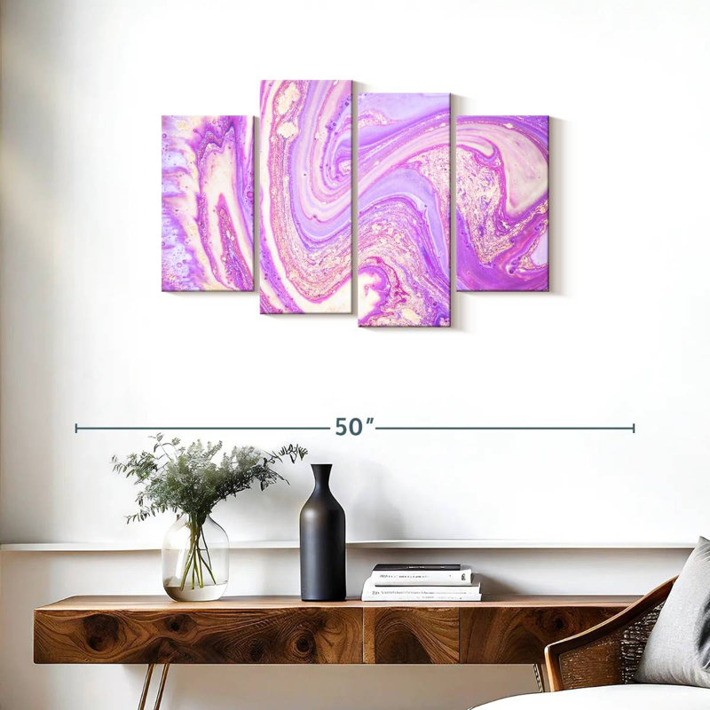 Avery abstrait oriental antique, H 22 po x l 36 po
