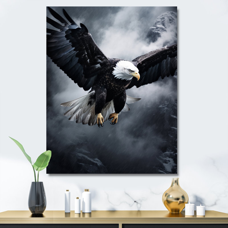 Ealge Graceful Soar Eagle - aigle, reproduction sur toile, H 20 po x l 12 po x P 1 po, Toile tendue