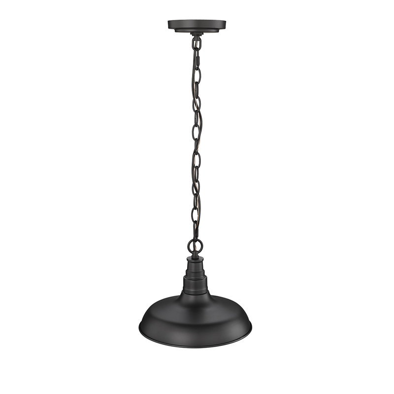 Lanterne suspendue d'extérieur 1 lumière H 73,7 po Filsaime, Noir thermolaqué